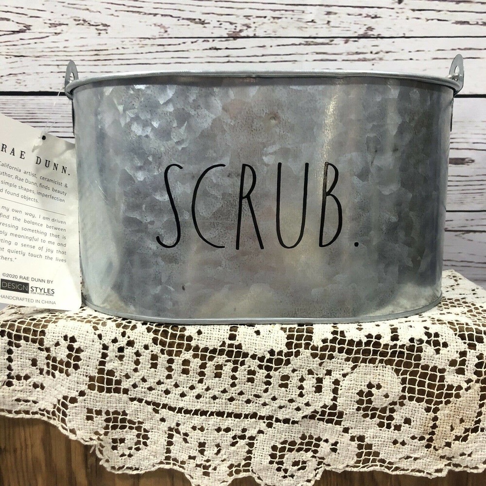 Rae Dunn Scrub Galvanized Cleaning Caddy